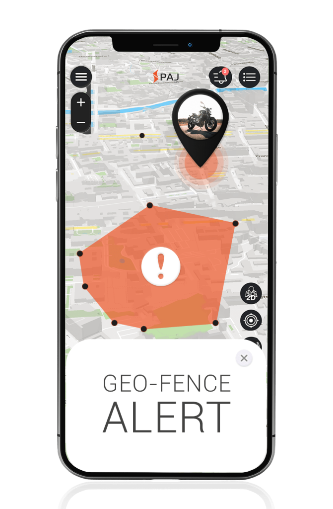Mockup GPS Tracker motos - radius