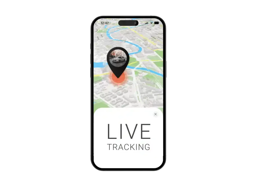 car's live location tracking using finder portal