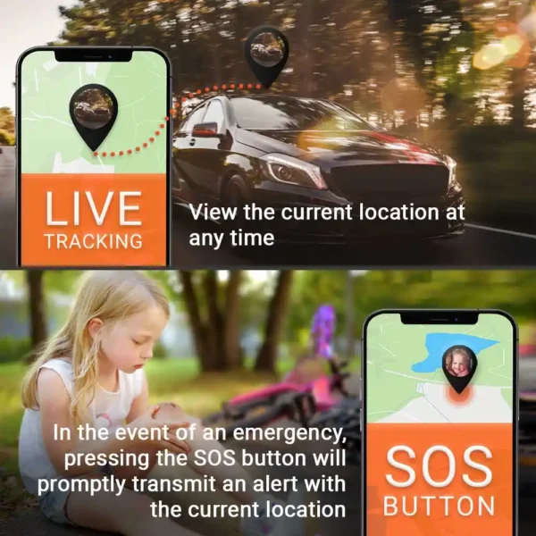 Live tracking and SOS button for PAJ GPS Tracker