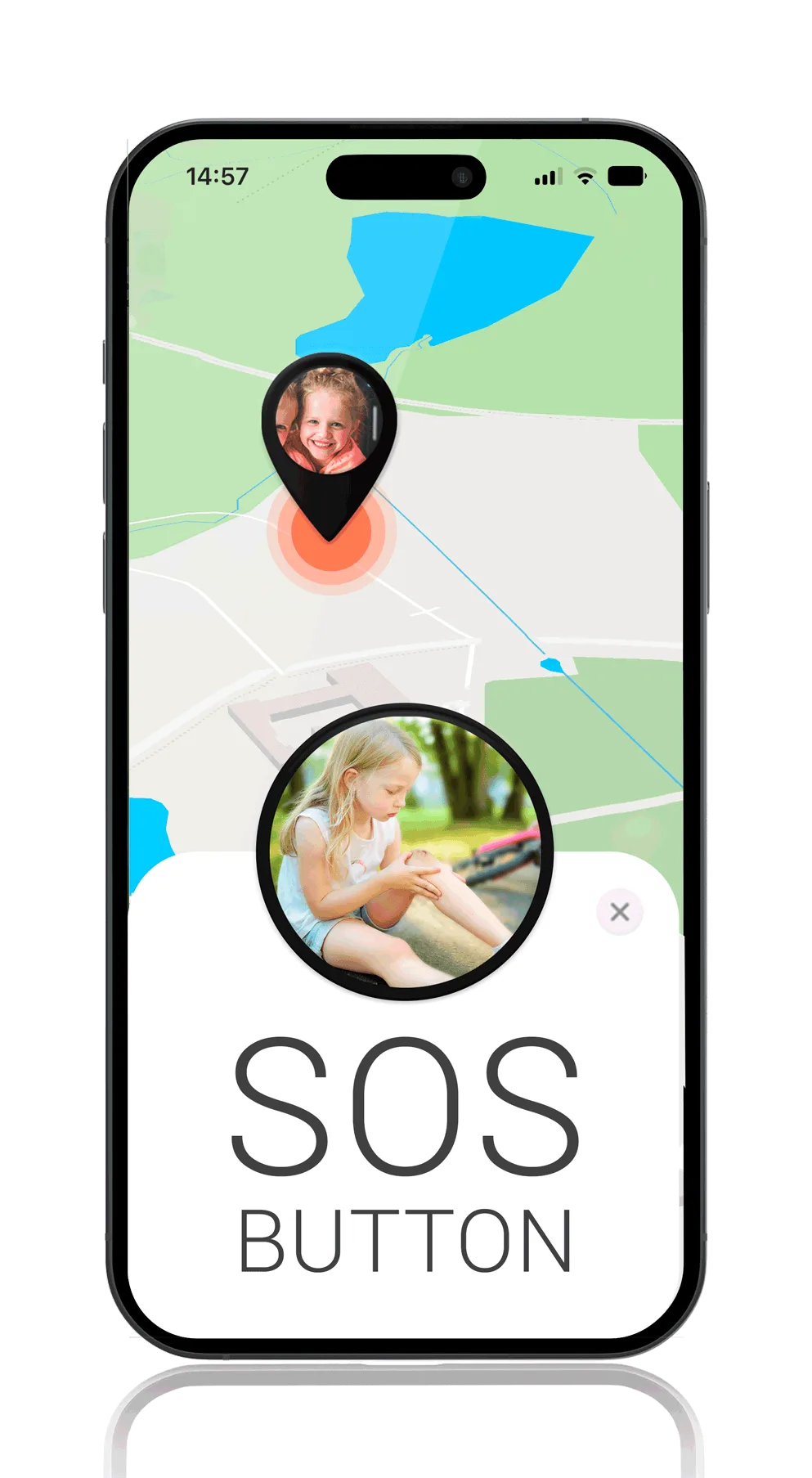 Mockup FINDER Portal PAJ GPS Tracker for kids with sos button