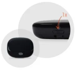 Enlarged view of power on off switch on PET Finder 2023 version