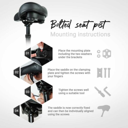 Mounting bolted seat post Bike Saddle for PAJ EASY Finder 4G PAJ GPS Tracker