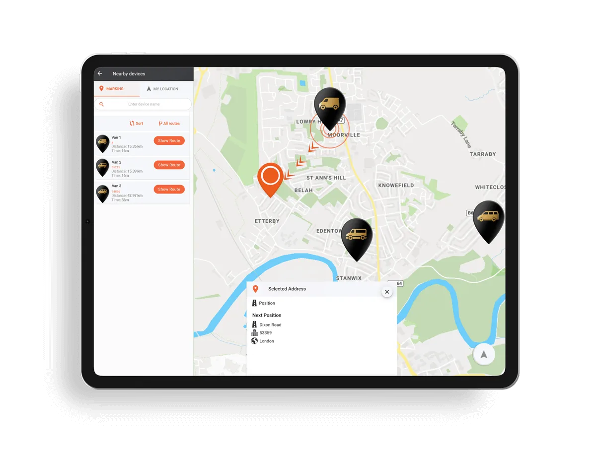 Real-time route planning