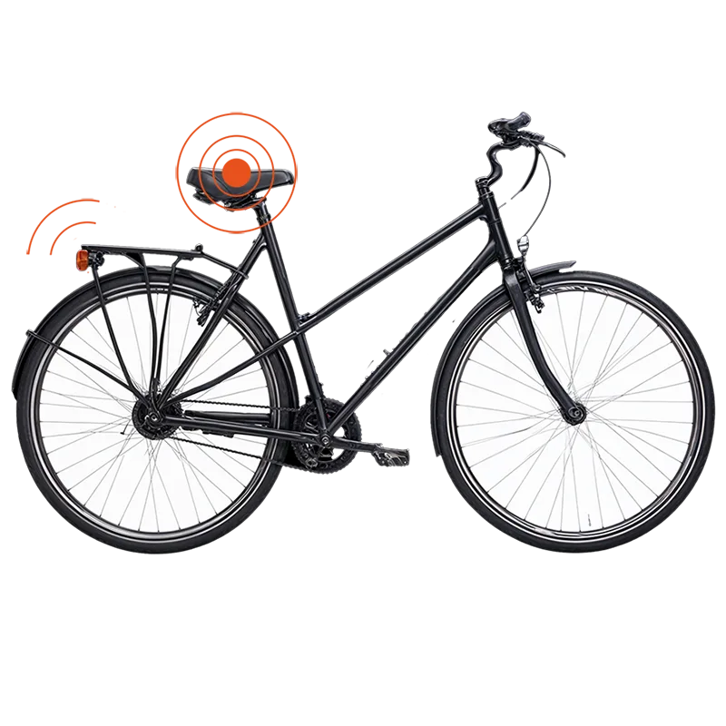 Images showing the places on a bike in which a GPS tracker can be hidden