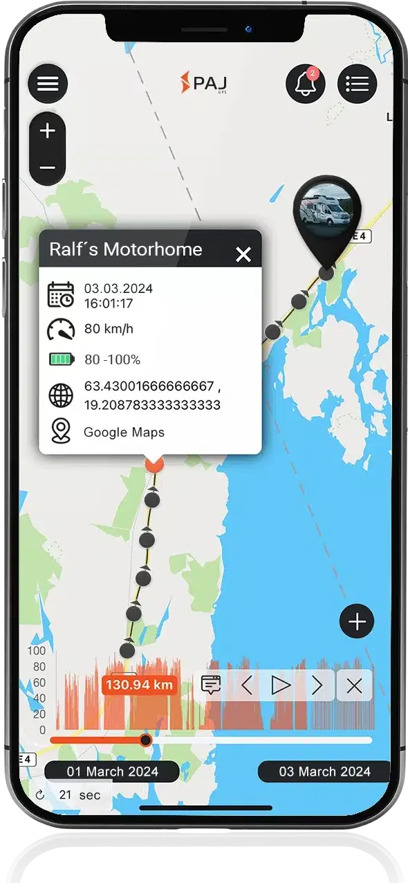 route history alert