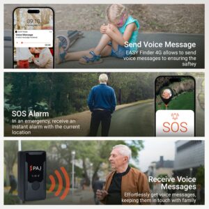 Functions of EASY Finder 4G incl. voice message function by PAJ GPS Tracker