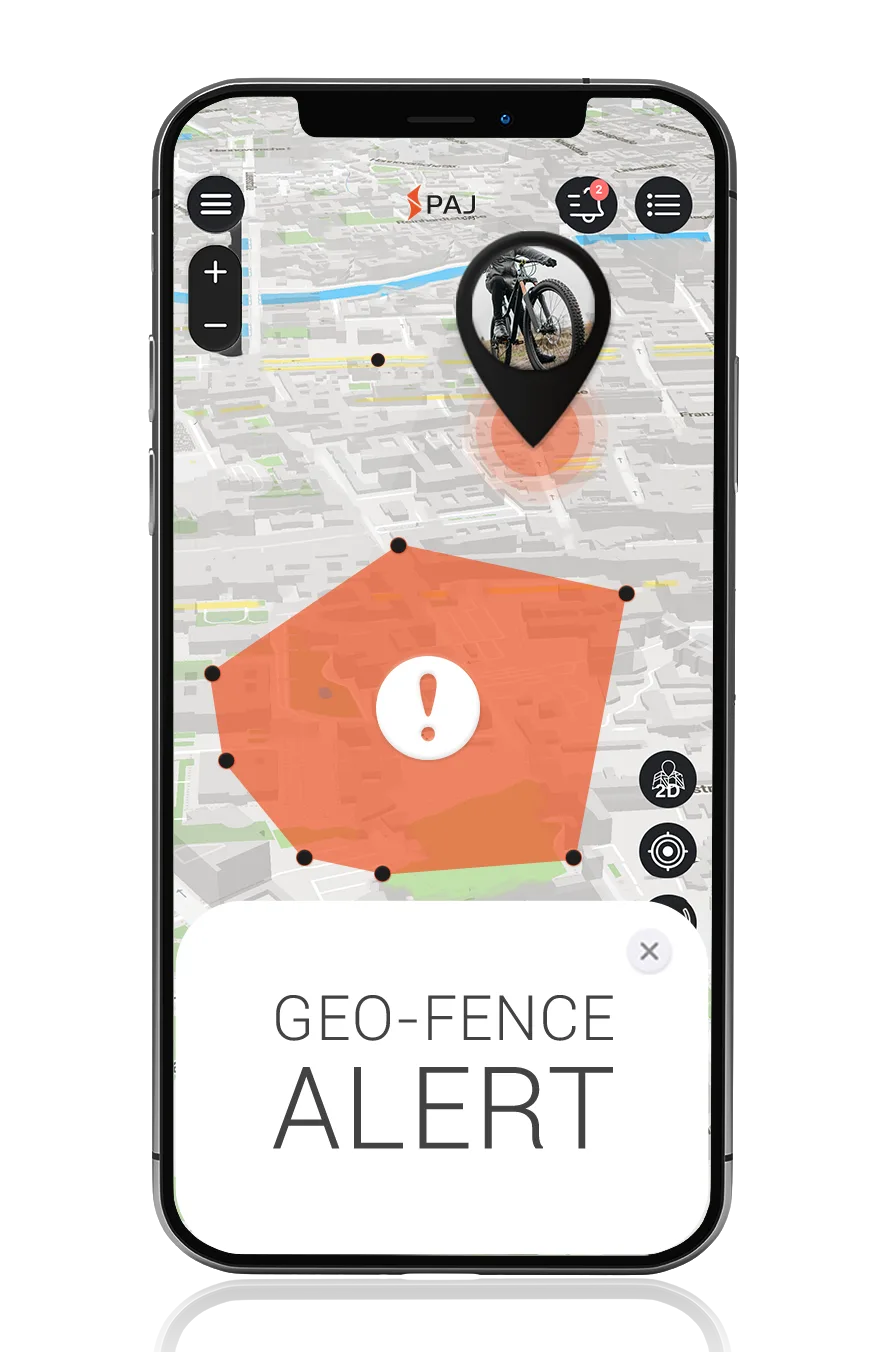 Bicycle virtual fence PAJ GPS