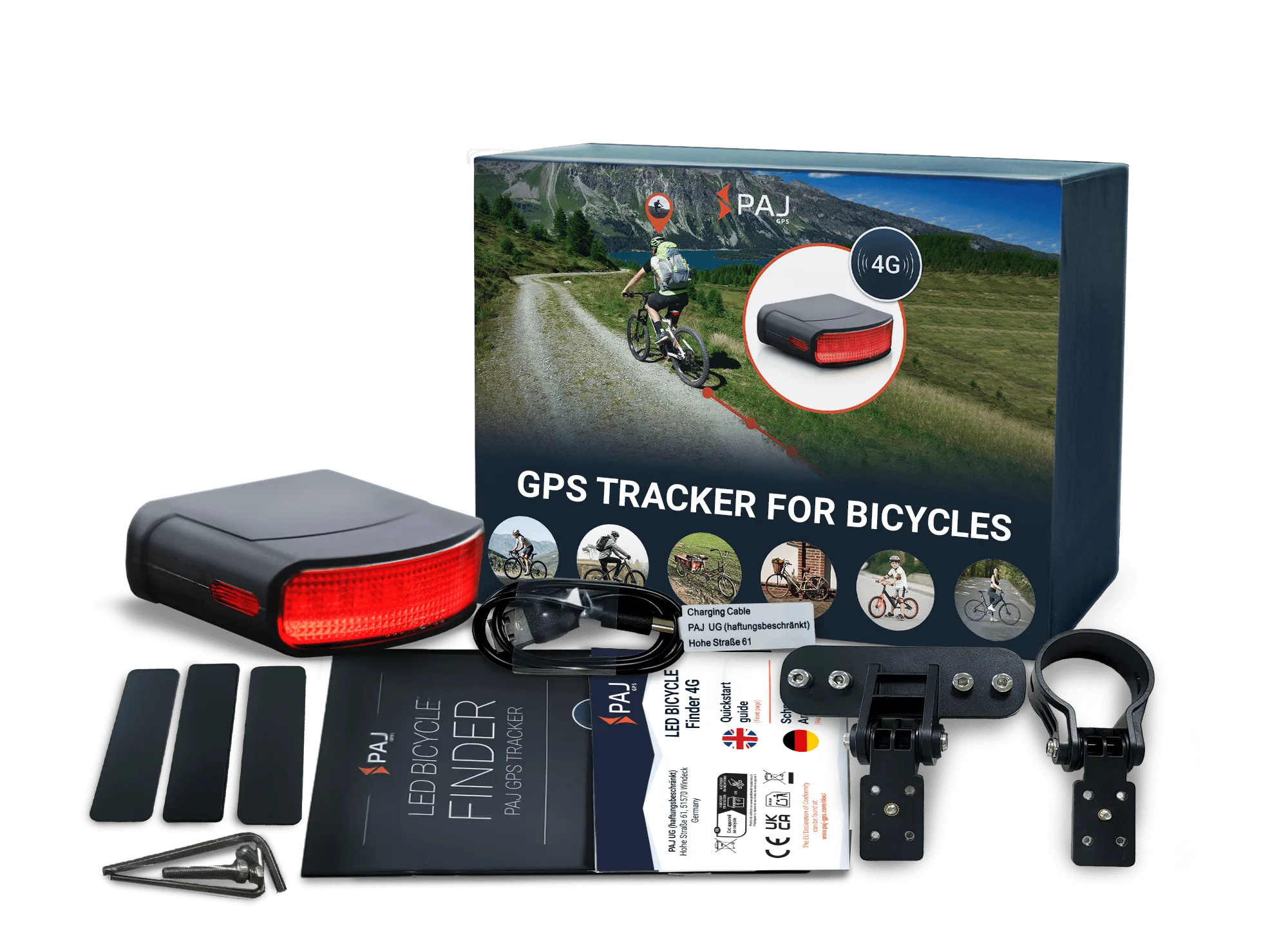 Scope of Delivery LED BICYCLE Finder 4G PAJ GPS Tracker