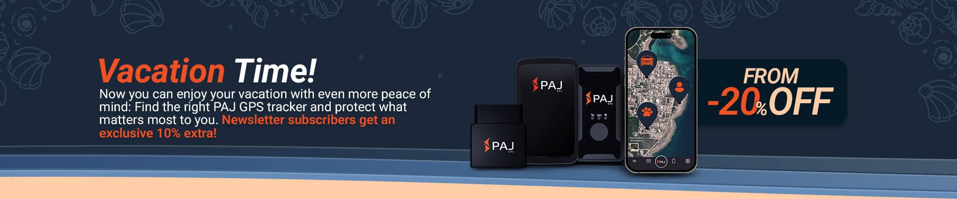 Vacation time at PAJ GPS: From 20% off all PAJ GPS Trackers!