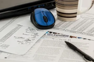 hmrc tax papers on the desk